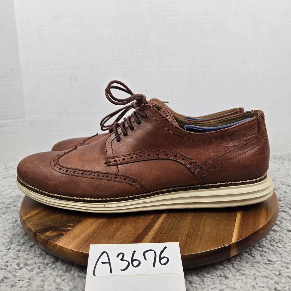 Cole Haan Mens 12M OriginalGrand Woodbury Brown Wingtip Brogue Casual Oxford